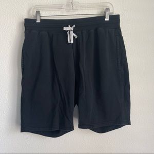 Wings + Horns Adjustable Waist Strings Black SweatShorts